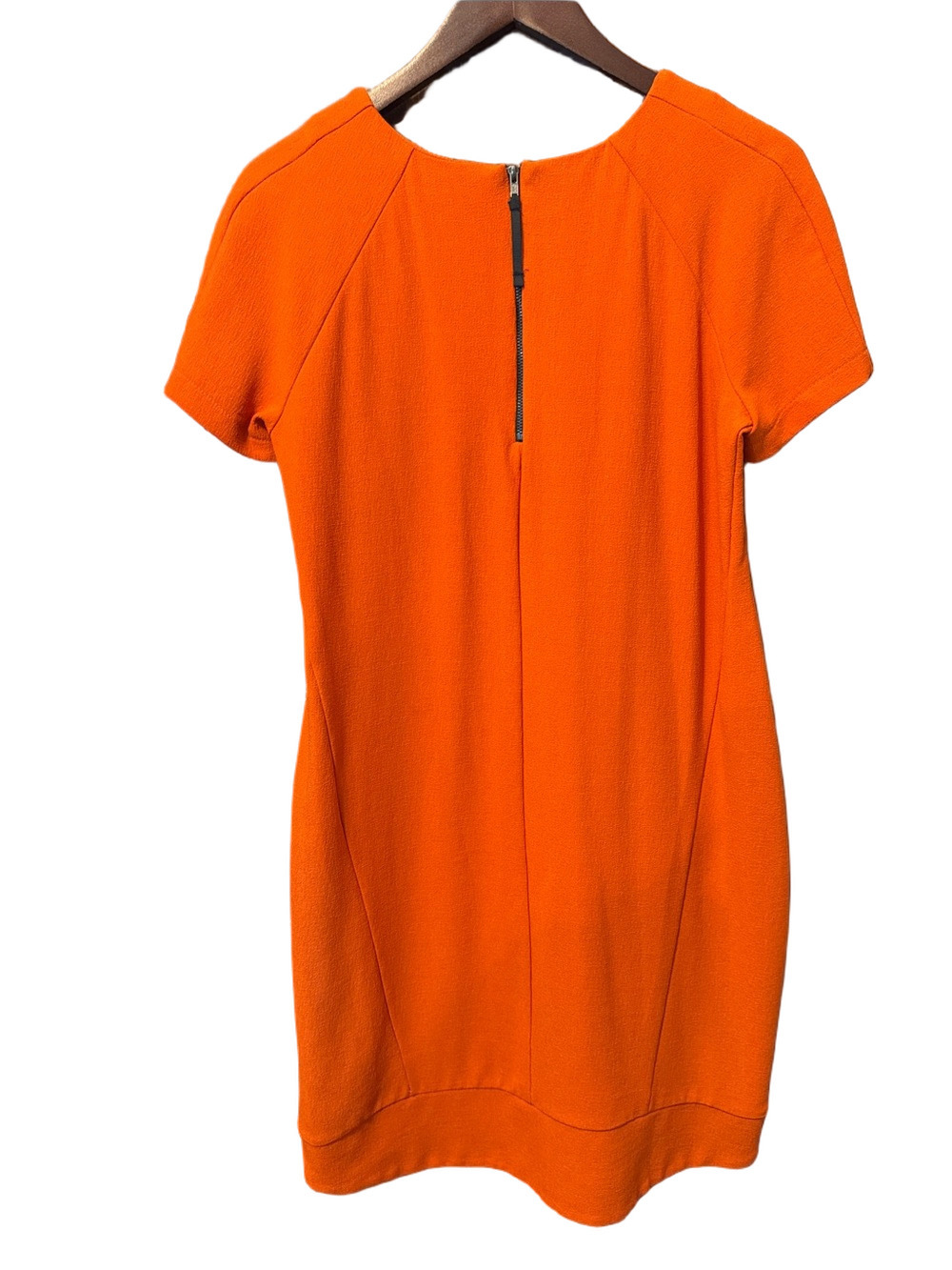 Topshop Bright Orange High-Low Shift Dress Size 8 - Picture 3 of 3